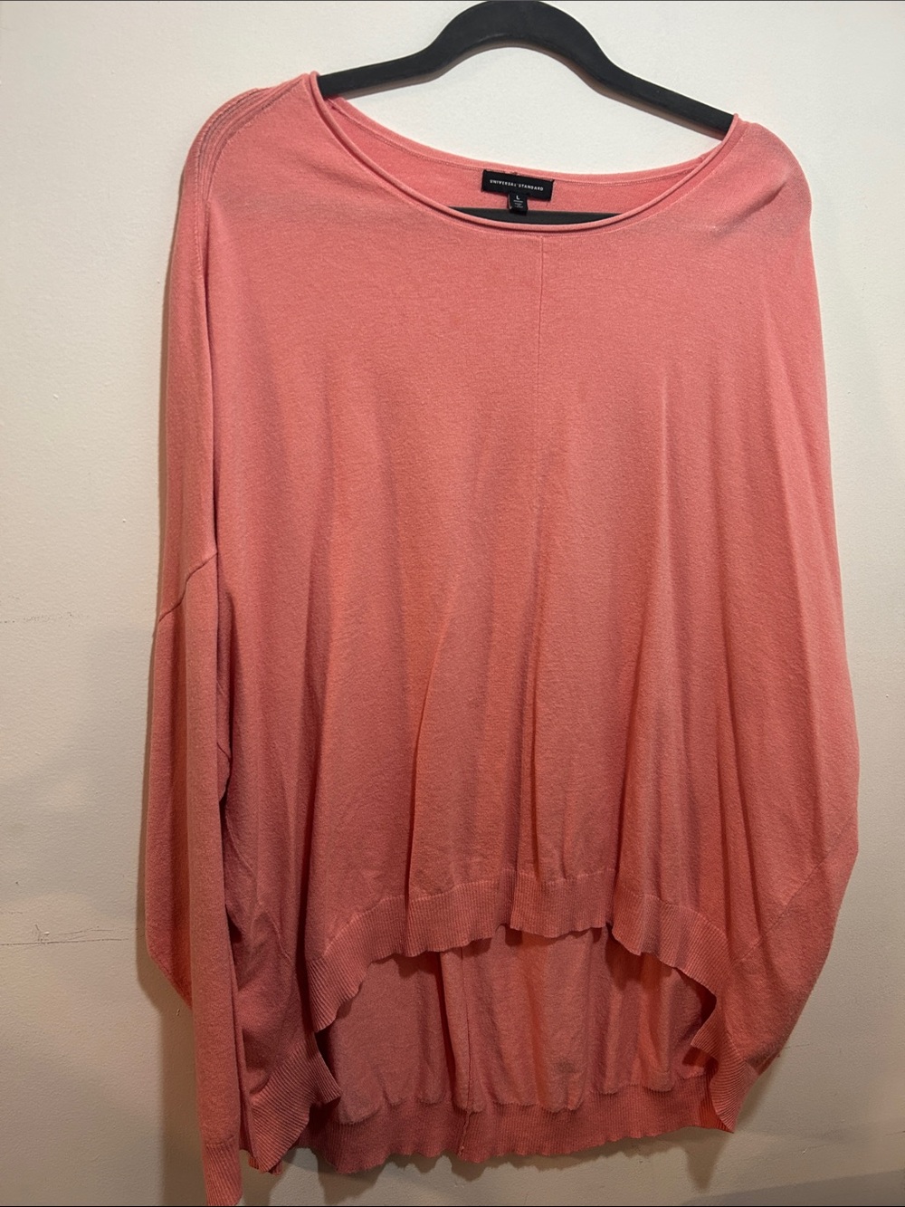 Universal Standard Rose Pink Oversized Lightweight Pullover Sweater Size Large